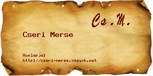 Cseri Merse névjegykártya